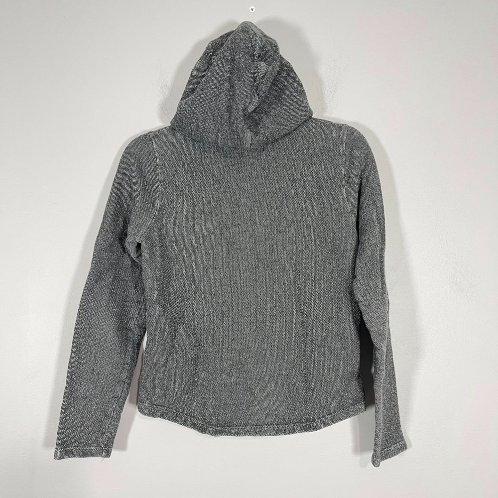 Lucky Lotus Hoodie Womens Medium Gray Sweatshirt Aztec Embroidered Boho Zip - Picture 5 of 8